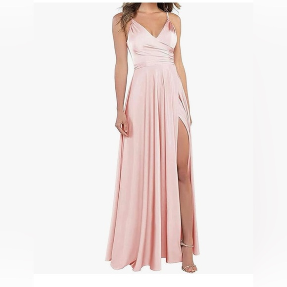 Lindo Noiva Dresses & Skirts - Lindo Noiva Long Bridesmaid Dress Satin